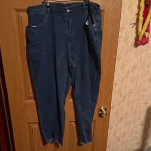 SHEIN High Rise Dark Blue Jeans